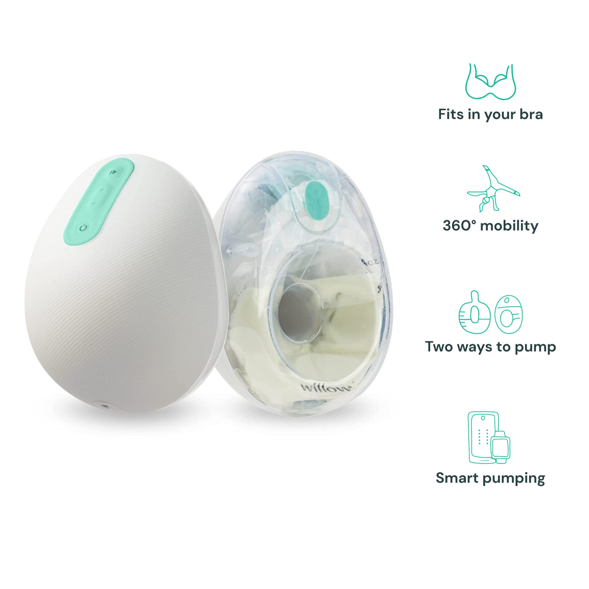 Willow Go Hands-Free Wearable in-bra Double Electric Breast Pump